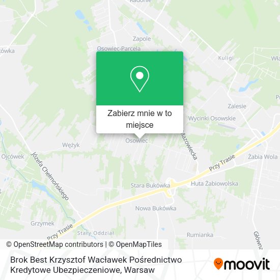 Mapa Brok Best Krzysztof Wacławek Pośrednictwo Kredytowe Ubezpieczeniowe