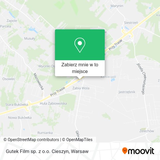 Mapa Gutek Film sp. z o.o. Cieszyn