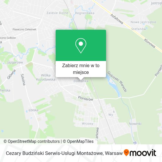 Mapa Cezary Budziński Serwis-Usługi Montażowe