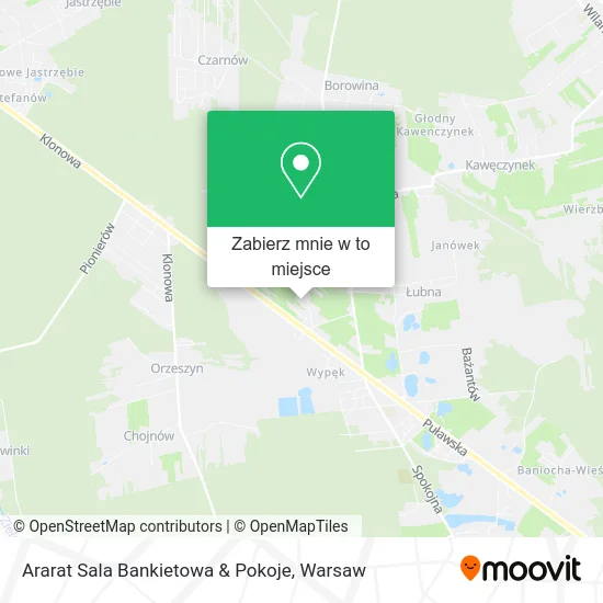 Mapa Ararat Sala Bankietowa & Pokoje