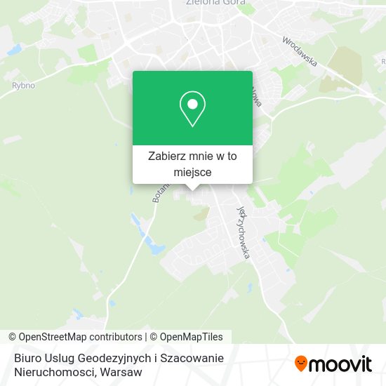 Mapa Biuro Uslug Geodezyjnych i Szacowanie Nieruchomosci