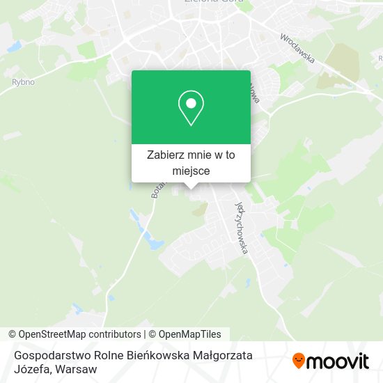 Mapa Gospodarstwo Rolne Bieńkowska Małgorzata Józefa