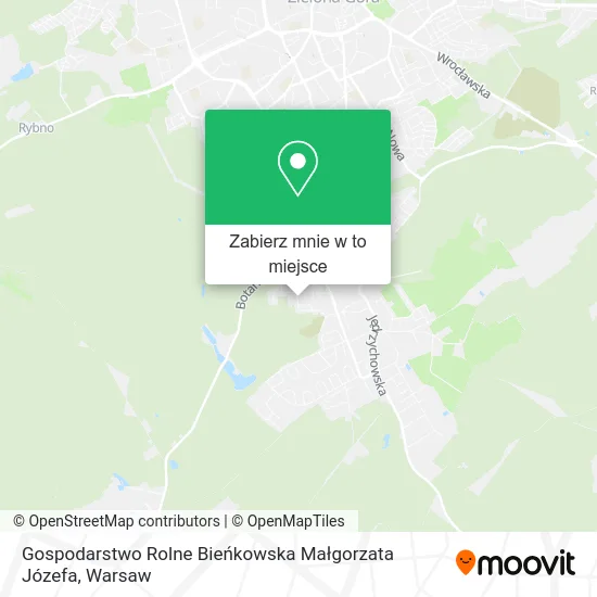 Mapa Gospodarstwo Rolne Bieńkowska Małgorzata Józefa