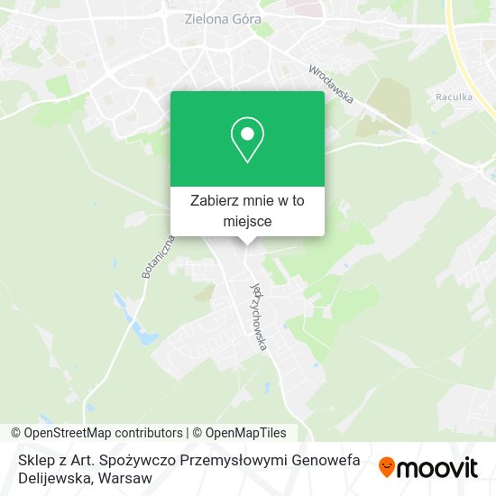 Mapa Sklep z Art. Spożywczo Przemysłowymi Genowefa Delijewska