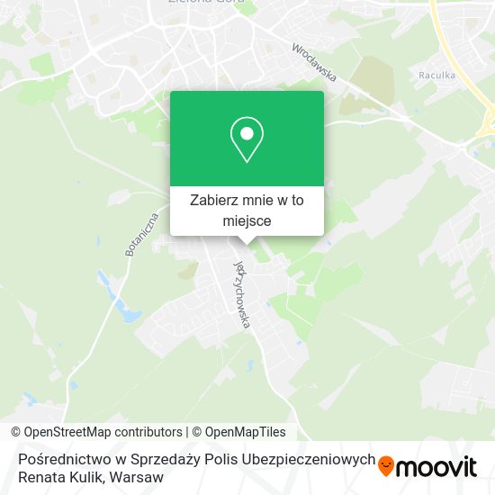 Mapa Pośrednictwo w Sprzedaży Polis Ubezpieczeniowych Renata Kulik