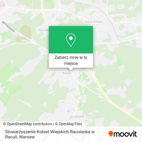 Mapa Stowarzyszenie Kobiet Wiejskich Raculanka w Raculi