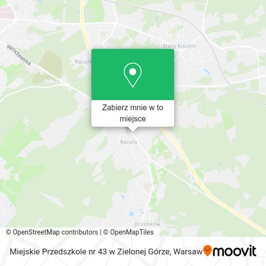 Mapa Miejskie Przedszkole nr 43 w Zielonej Górze