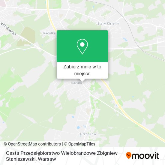 Mapa Ossta Przedsiębiorstwo Wielobranżowe Zbigniew Staniszewski