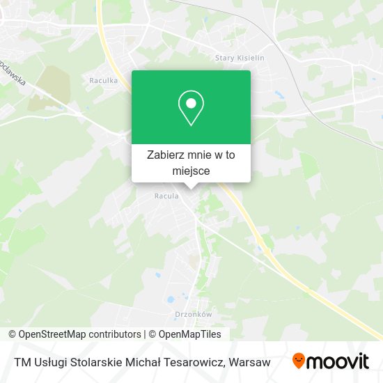 Mapa TM Usługi Stolarskie Michał Tesarowicz