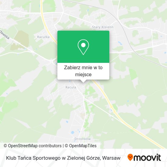 Mapa Klub Tańca Sportowego w Zielonej Górze