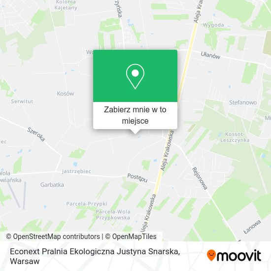 Mapa Econext Pralnia Ekologiczna Justyna Snarska