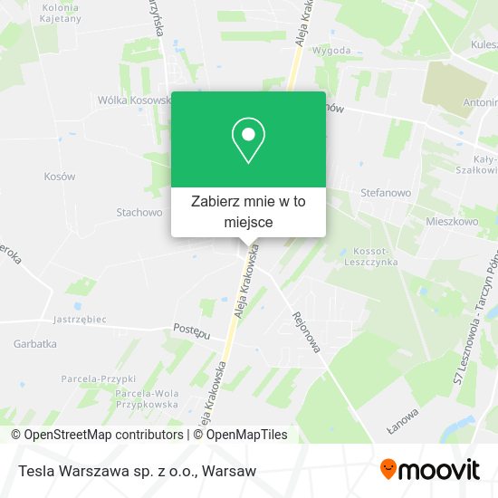 Mapa Tesla Warszawa sp. z o.o.