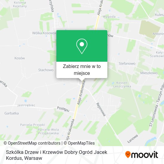 Mapa Szkólka Drzew i Krzewów Dobry Ogród Jacek Kordus