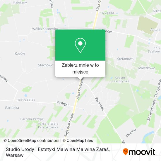 Mapa Studio Urody i Estetyki Malwina Malwina Zaraś