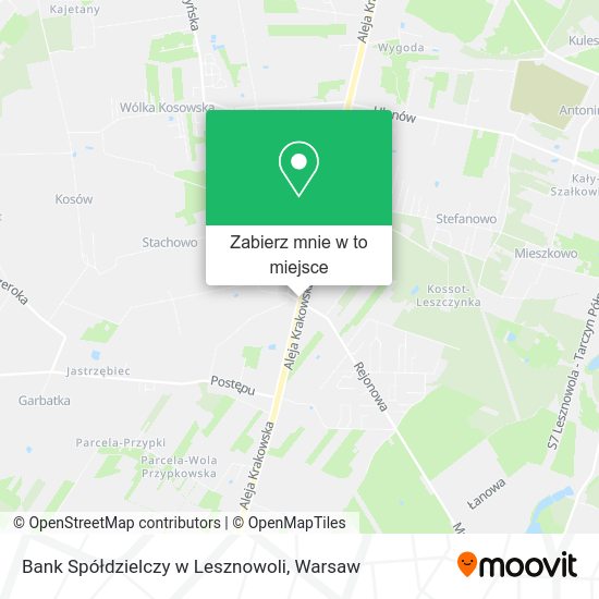 Mapa Bank Spółdzielczy w Lesznowoli