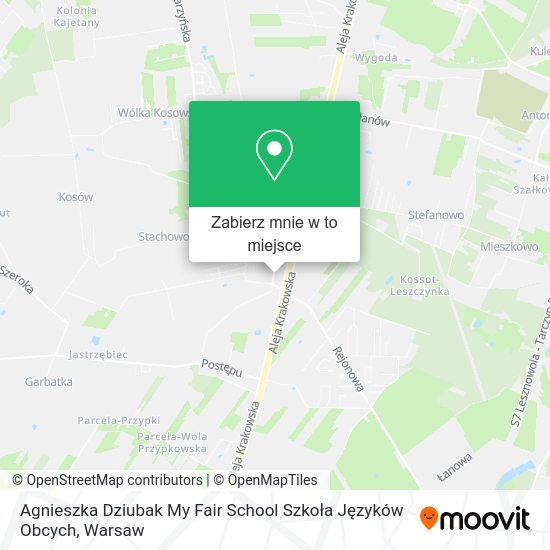 Mapa Agnieszka Dziubak My Fair School Szkoła Języków Obcych