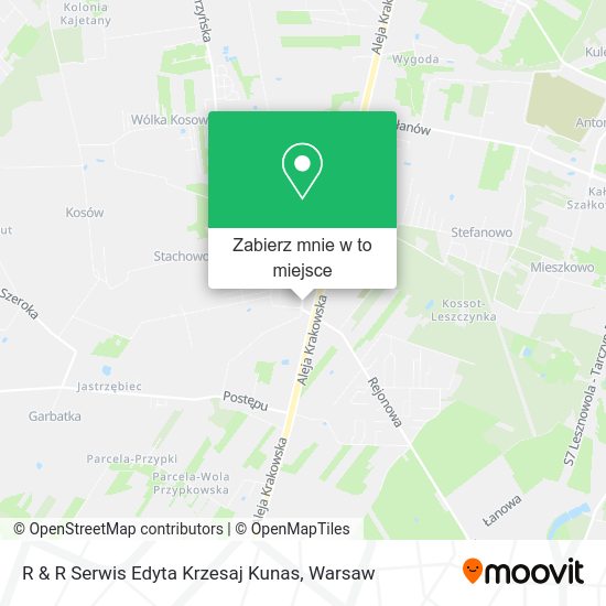 Mapa R & R Serwis Edyta Krzesaj Kunas