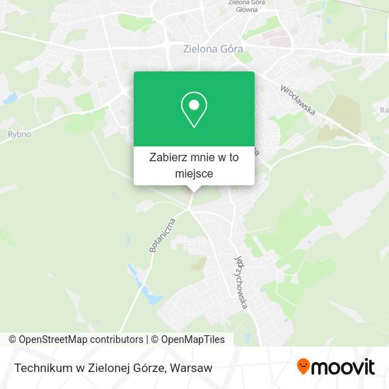 Mapa Technikum w Zielonej Górze