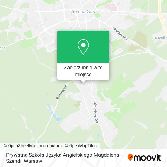 Mapa Prywatna Szkoła Języka Angielskiego Magdalena Szendi