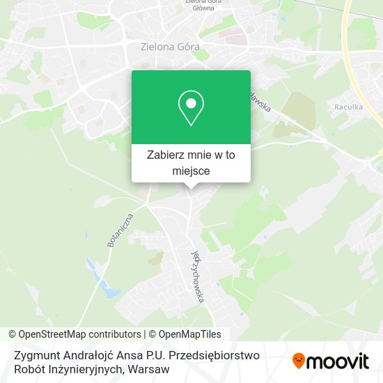 Mapa Zygmunt Andrałojć Ansa P.U. Przedsiębiorstwo Robót Inżynieryjnych