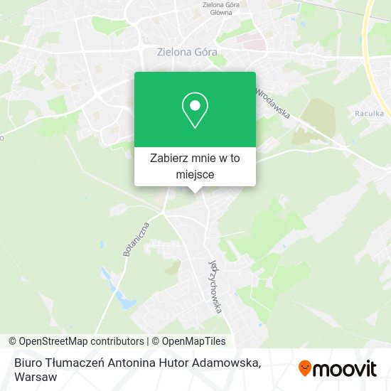 Mapa Biuro Tłumaczeń Antonina Hutor Adamowska