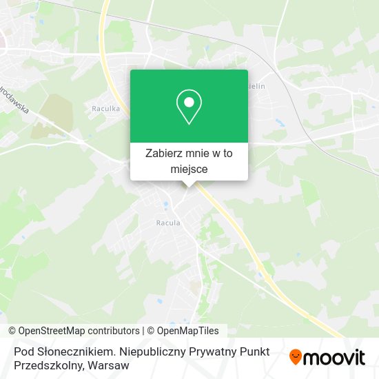 Mapa Pod Słonecznikiem. Niepubliczny Prywatny Punkt Przedszkolny