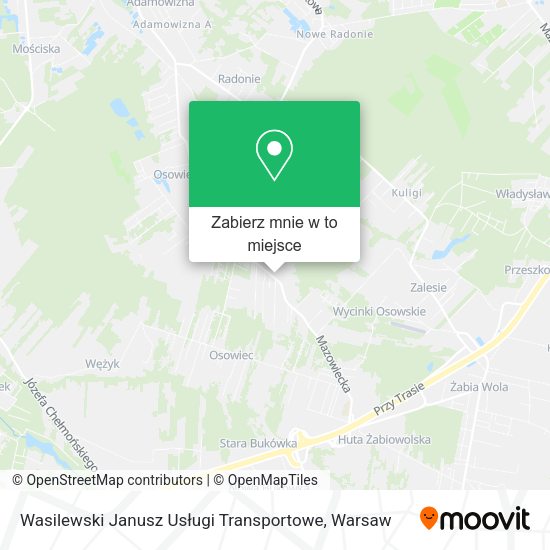 Mapa Wasilewski Janusz Usługi Transportowe