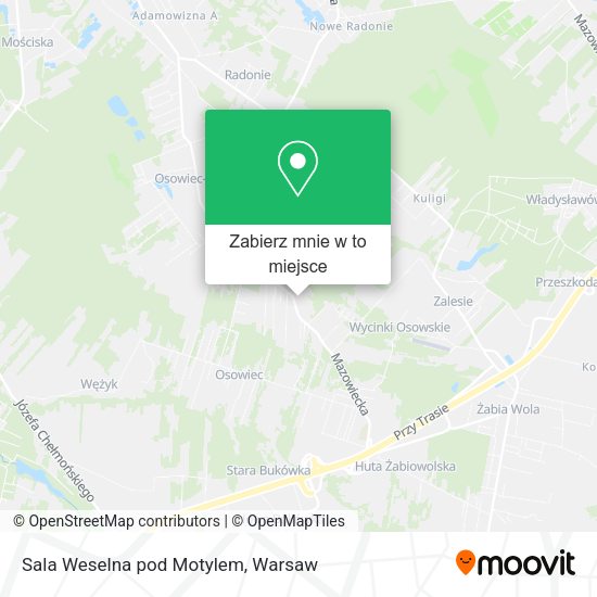 Mapa Sala Weselna pod Motylem