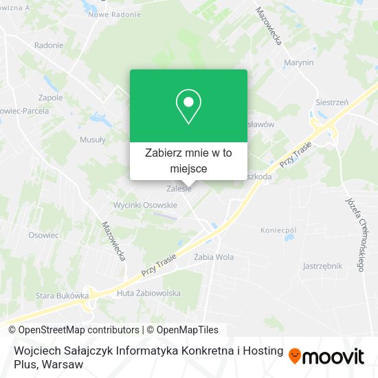 Mapa Wojciech Sałajczyk Informatyka Konkretna i Hosting Plus