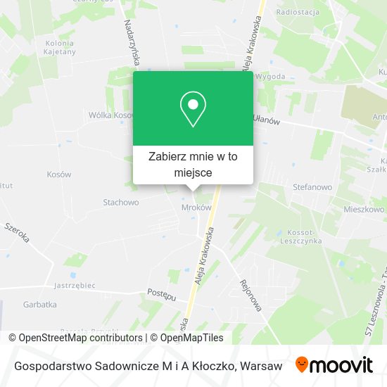 Mapa Gospodarstwo Sadownicze M i A Kłoczko