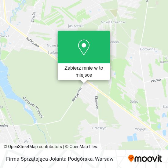 Mapa Firma Sprzątająca Jolanta Podgórska