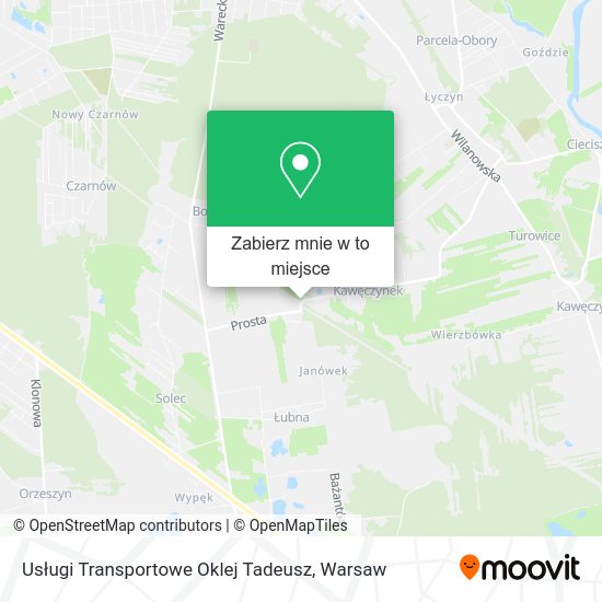 Mapa Usługi Transportowe Oklej Tadeusz