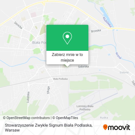 Mapa Stowarzyszenie Zwykłe Signum Biała Podlaska