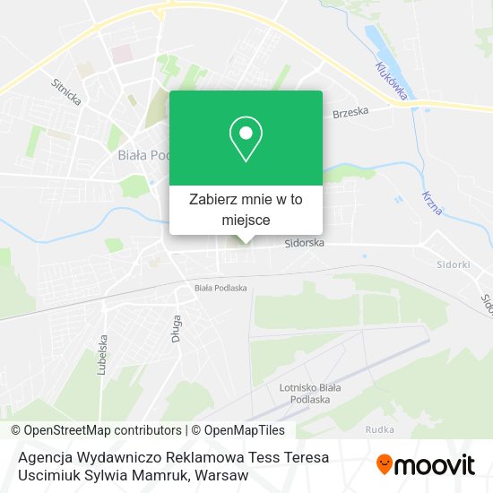 Mapa Agencja Wydawniczo Reklamowa Tess Teresa Uscimiuk Sylwia Mamruk