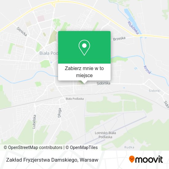 Mapa Zakład Fryzjerstwa Damskiego