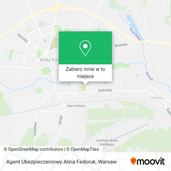 Mapa Agent Ubezpieczeniowy Alina Fedoruk