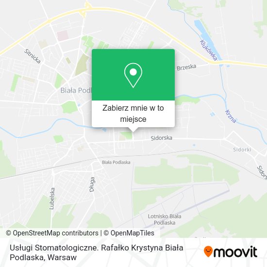 Mapa Usługi Stomatologiczne. Rafałko Krystyna Biała Podlaska