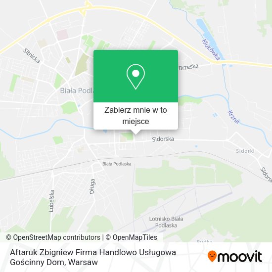 Mapa Aftaruk Zbigniew Firma Handlowo Usługowa Gościnny Dom