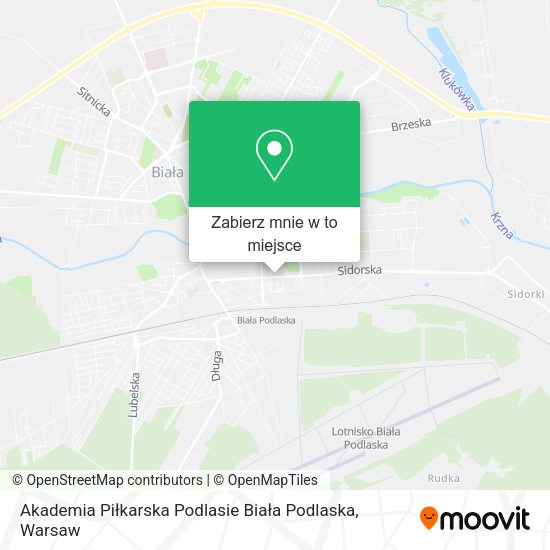 Mapa Akademia Piłkarska Podlasie Biała Podlaska