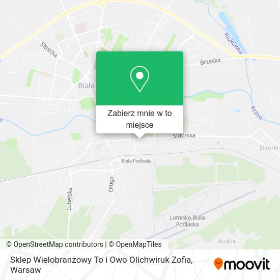 Mapa Sklep Wielobranżowy To i Owo Olichwiruk Zofia