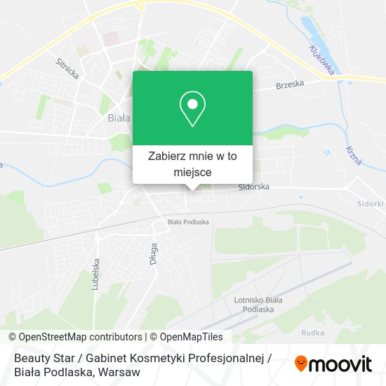 Mapa Beauty Star / Gabinet Kosmetyki Profesjonalnej / Biała Podlaska