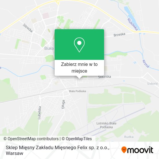 Mapa Sklep Mięsny Zakładu Mięsnego Felix sp. z o.o.