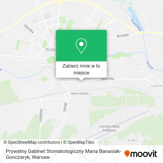 Mapa Prywatny Gabinet Stomatologiczny Maria Banasiak-Gonczaryk