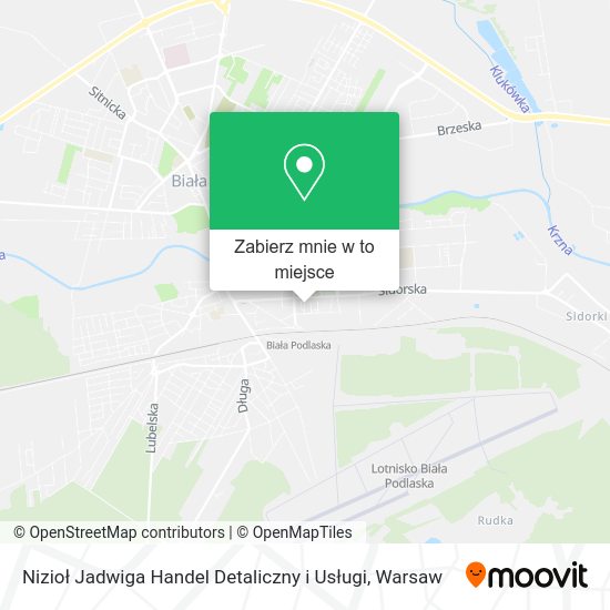 Mapa Nizioł Jadwiga Handel Detaliczny i Usługi