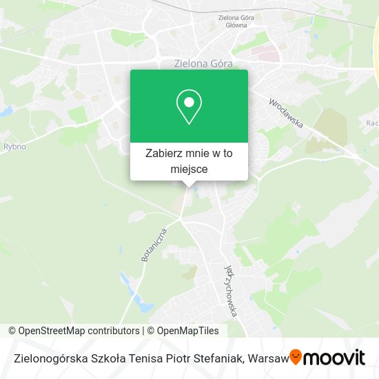 Mapa Zielonogórska Szkoła Tenisa Piotr Stefaniak