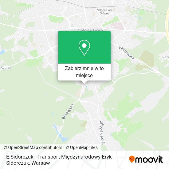 Mapa E.Sidorczuk - Transport Międzynarodowy Eryk Sidorczuk