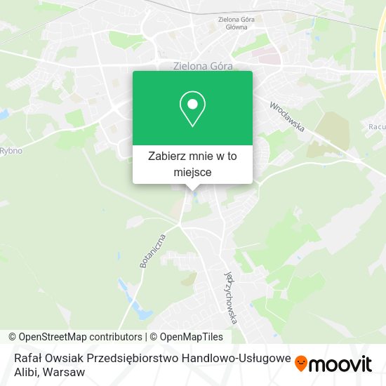 Mapa Rafał Owsiak Przedsiębiorstwo Handlowo-Usługowe Alibi