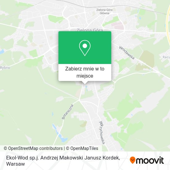 Mapa Ekol-Wod sp.j. Andrzej Makowski Janusz Kordek