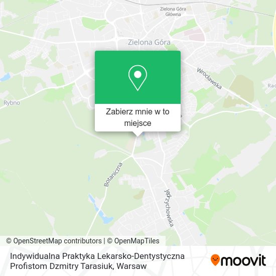 Mapa Indywidualna Praktyka Lekarsko-Dentystyczna Profistom Dzmitry Tarasiuk