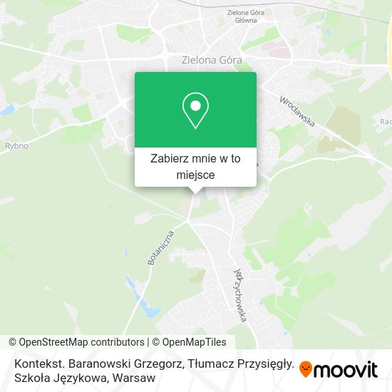 Mapa Kontekst. Baranowski Grzegorz, Tłumacz Przysięgły. Szkoła Językowa